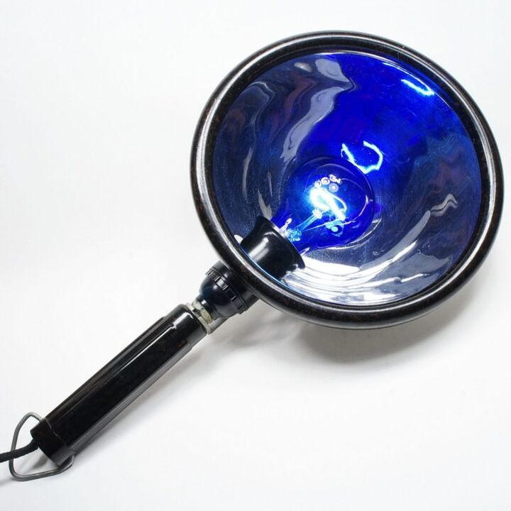 “Blauwe lamp” voor het opwarmen van de prostaat